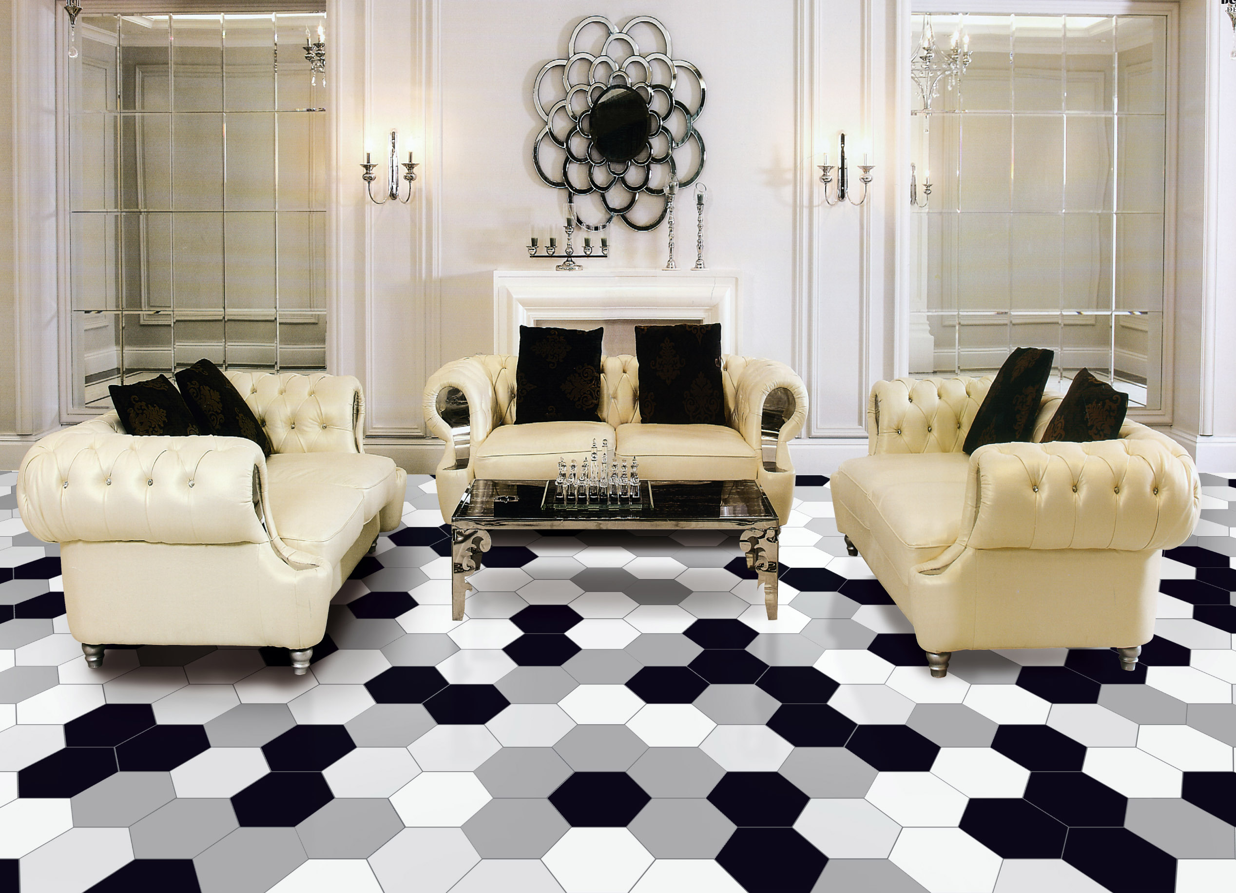 Find Popular Mix Three Color Hexagon Ceramic Tile Popular Mix