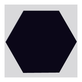 Hexagon Ceramic Black Tile