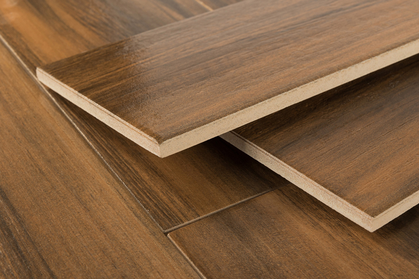 Brown Wood Effect Floor Tiles 