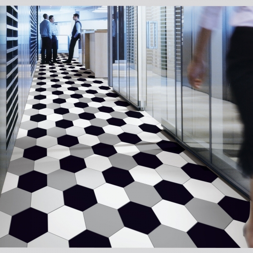 Aisle Hexagonal Tile Flooring